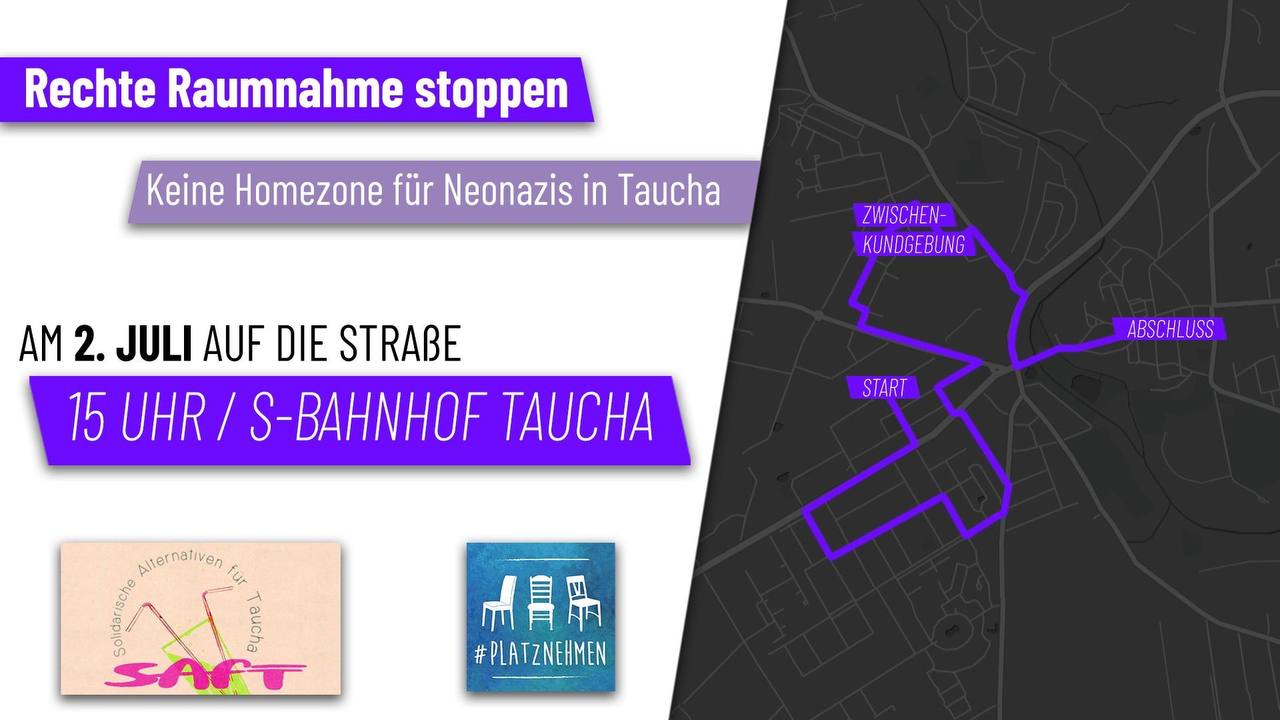 Rechte Raumnahme stoppen – Keine Homezone für Neonazis in Taucha!