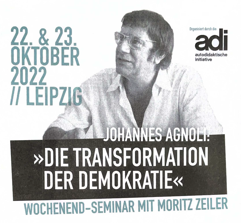 Johannes Agnoli: Transformation der Demokratie