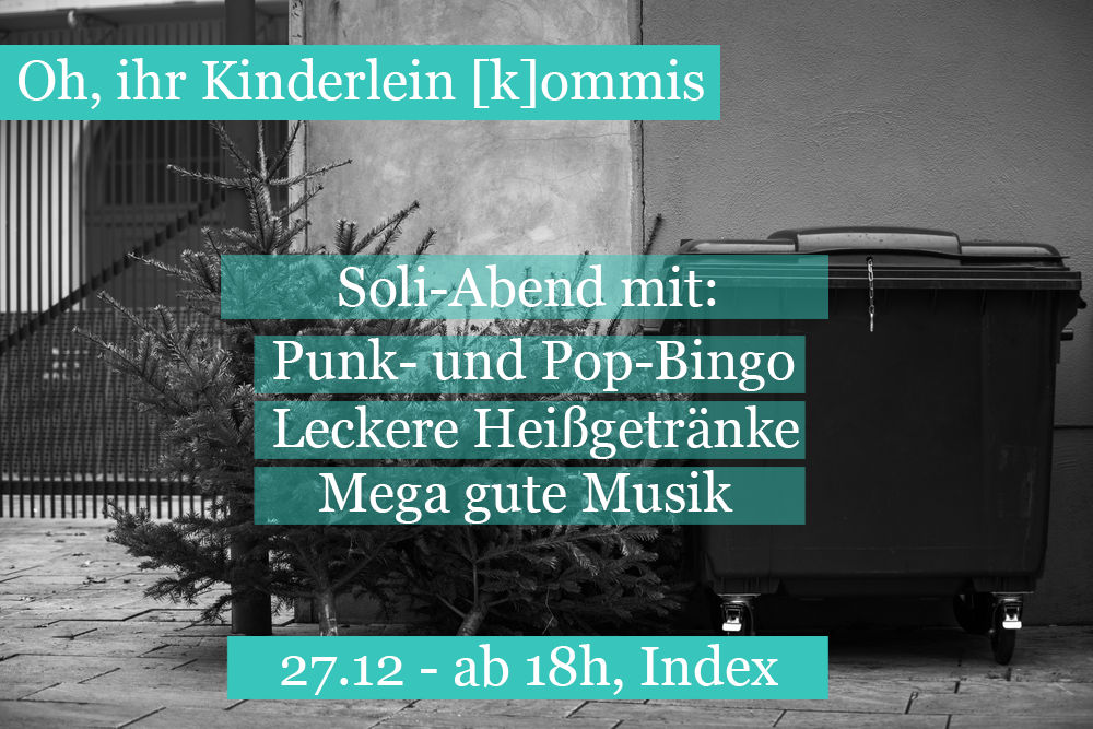 Soli-Abend im Index: Punk- & Pop Bingo, leckere Heißgetränke, mega gute Musik!