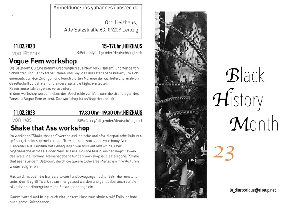 BlackHistoryMonth23: Vogue Fem workshop / Shake that Ass workshop