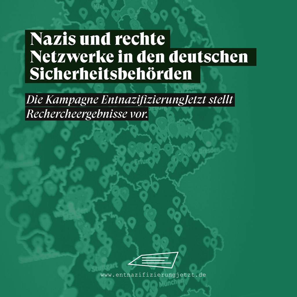 Entnazifizierung Jetzt - Vortrag zur Kampagne und Vorstellung der Broschüre "Fünfundfünzigtausend Schuss"