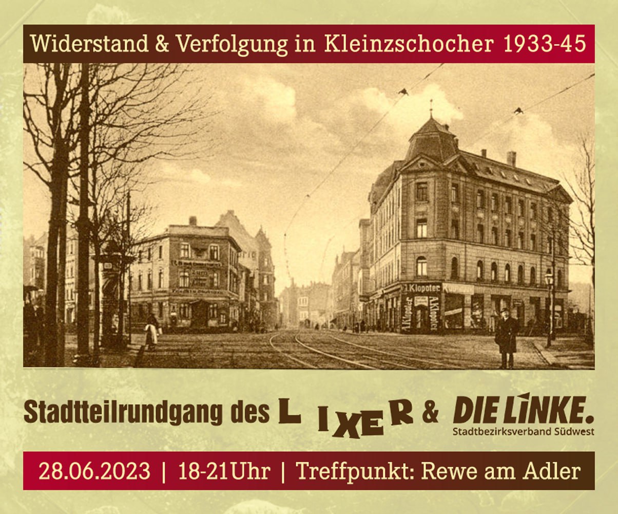 Stadteilrundgang zu dem Thema „Widerstand und Verfolgung während des Nationalsozialismus in Kleinzschocher“