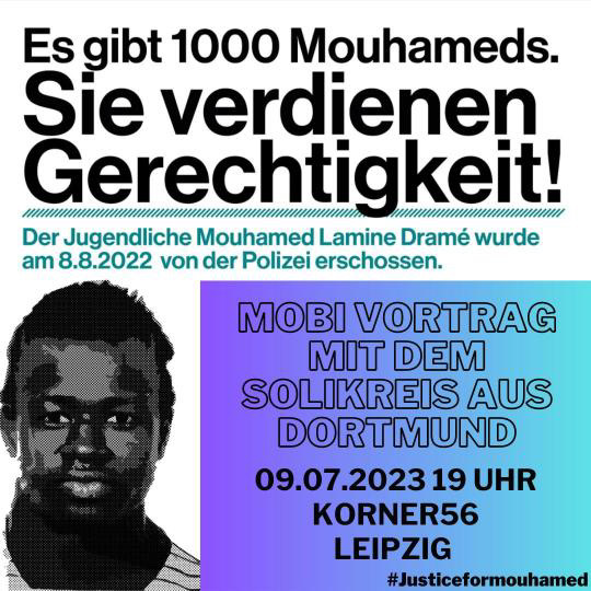 Justice 4 Mouhamed! Info-VA zur Demo gegen Polizeigewalt in Dortmund