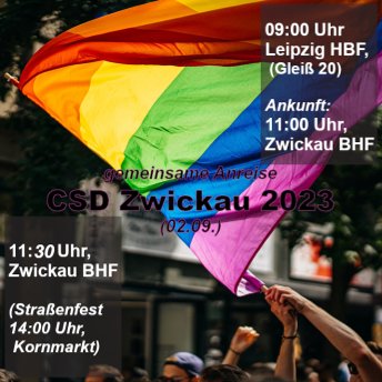 Organisierte Anfahrt nach Zwickau zum CSD