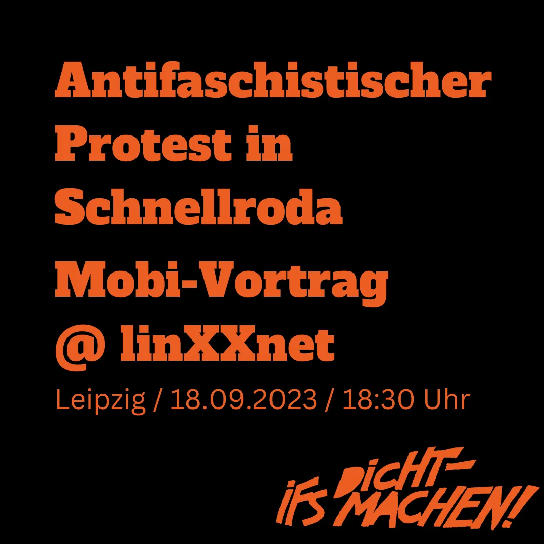 Mobivortrag - Antifaschistischer Protest in Schnellroda