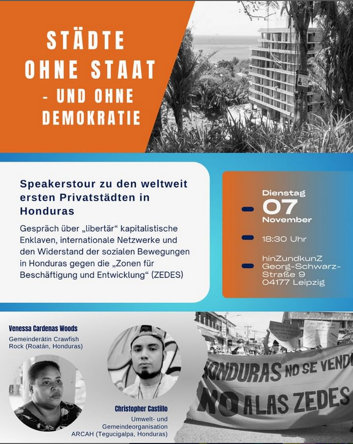 Städte ohne Staat - und ohne Demokratie. Internationale Speakerstour zu den weltweit ersten Privatstädten in Honduras