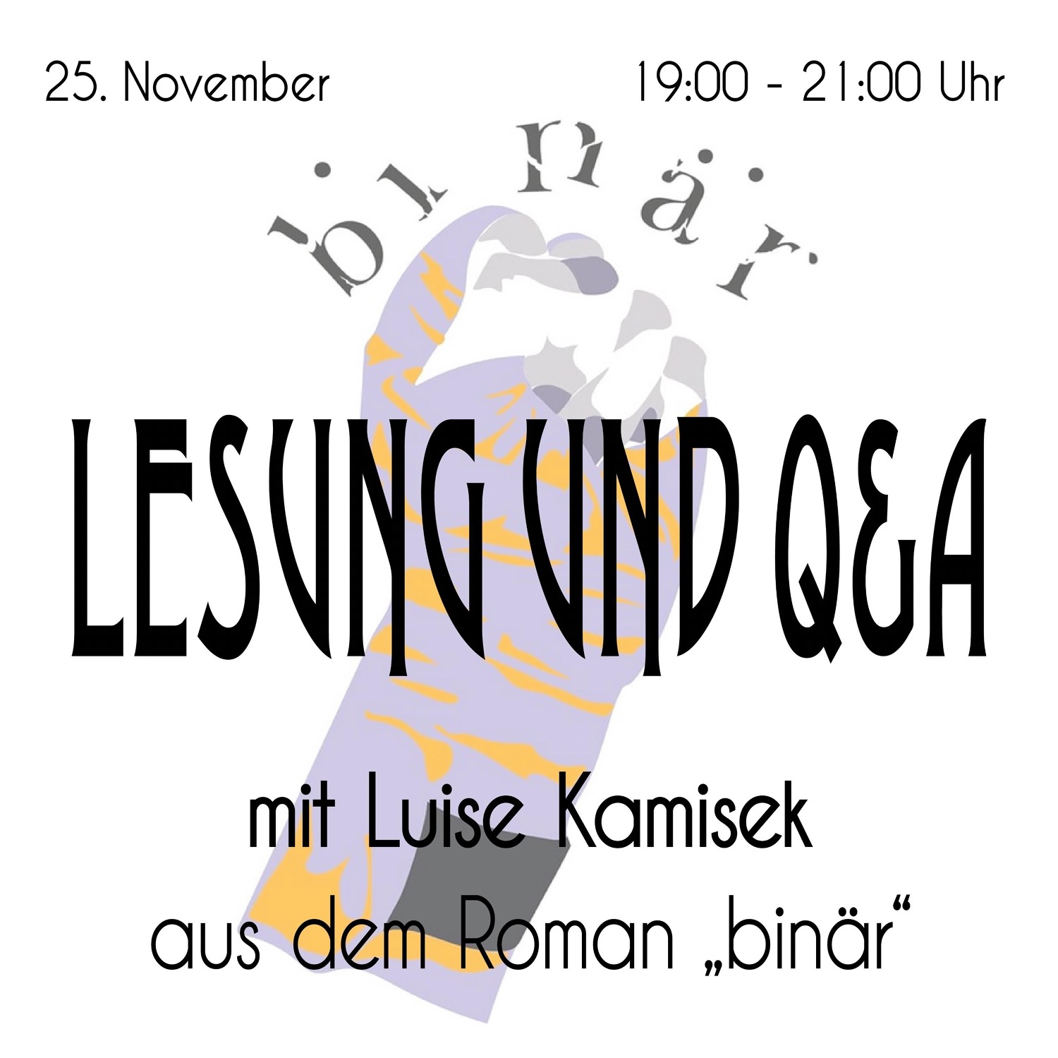 Lesung: „binär“ – eine queerfeministische Utopie aus Connewitz