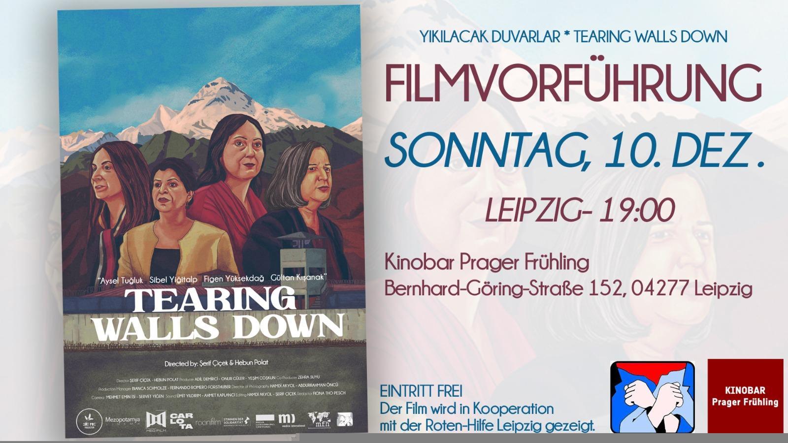 Filmvorführung „Tearing Walls Down“ am 10. Dezember