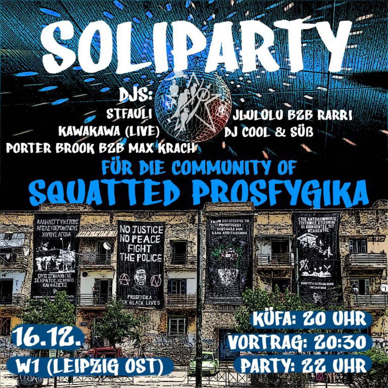Soliparty for squatted Prosfygika