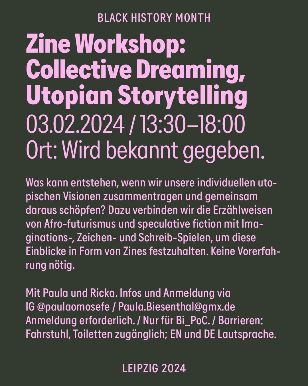 Zine Workshop: Collective Dreaming Utopian Storytelling