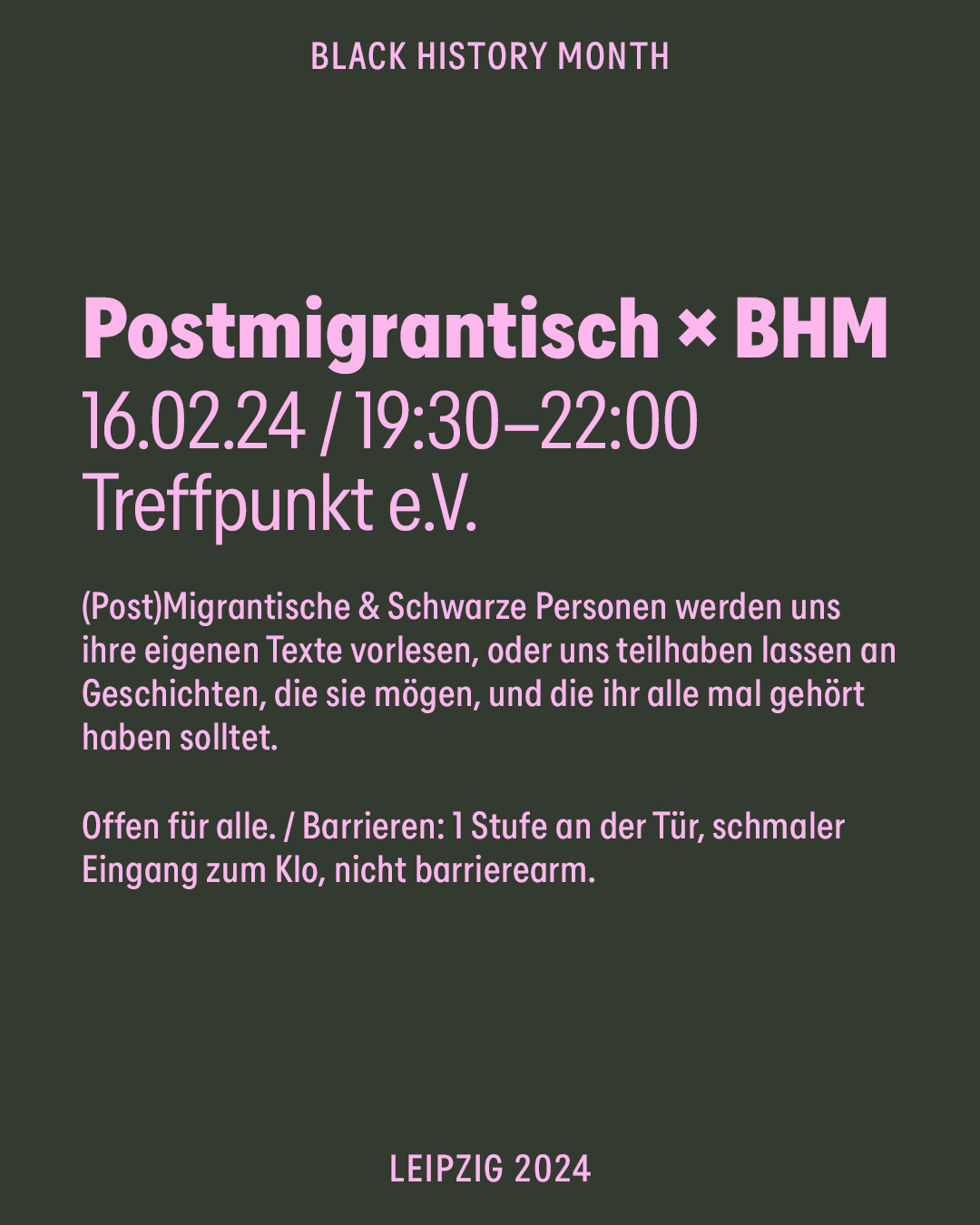 Postmigrantisch x BHM