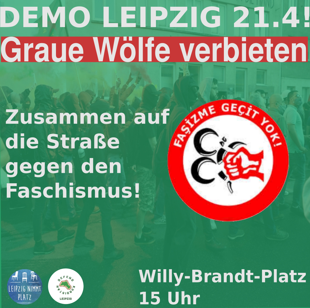 Demo "Graue Wölfe verbieten! - Zusammen auf die Straße gegen den Faschismus"
