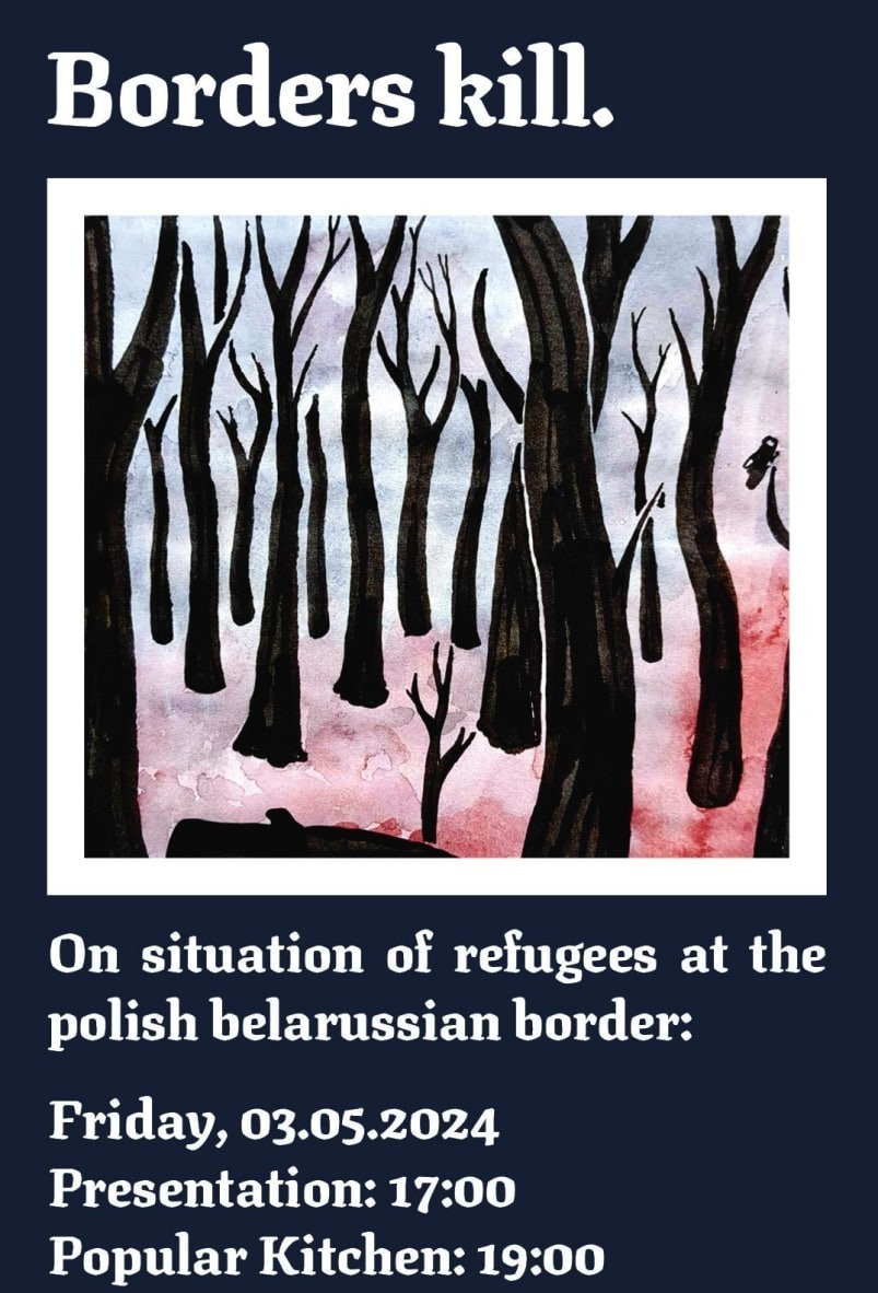[A-Tage] Info-event and soli-küfa about the situation at the Polish-Belarusian border // Infoveranstaltung zur Situation an der polnisch-belarussischen Grenze + Soli-Küfa