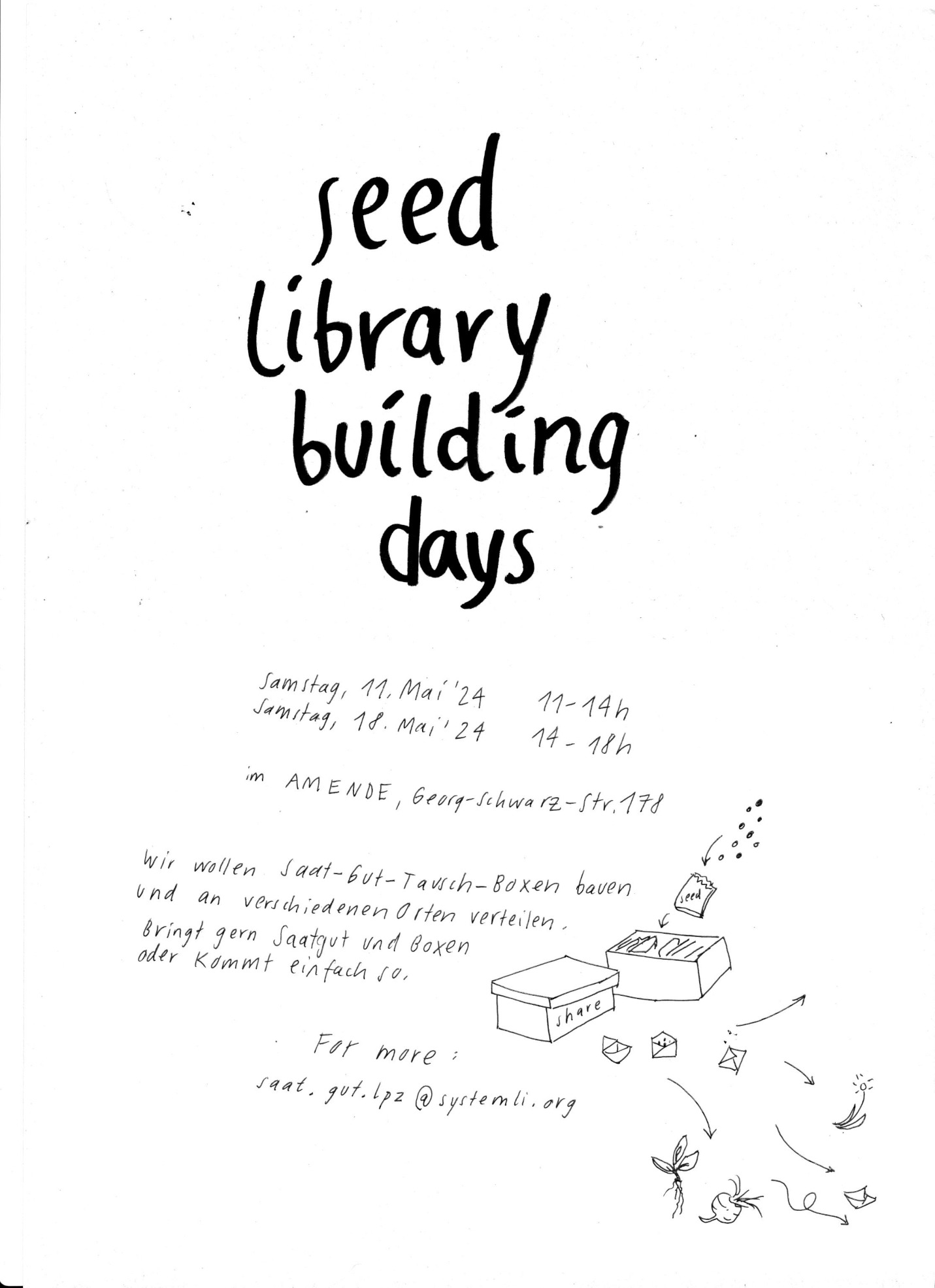 Seed Library Building Day #1 Saat.Gut.Tausch Boxen Bau #1