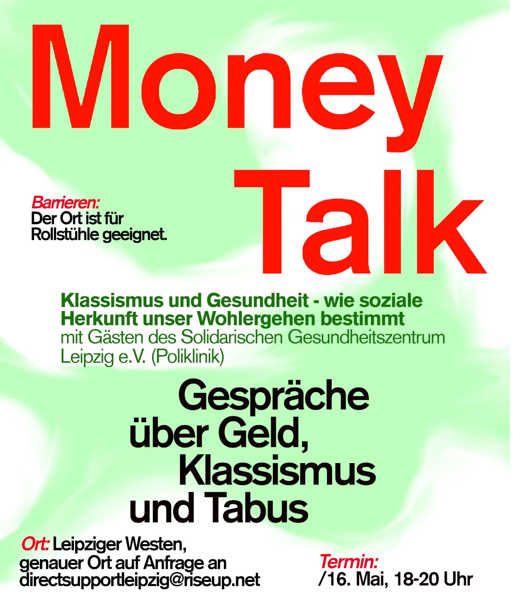 MONEY TALK - Gespräche über Geld, Klassismus und Tabus zum Thema "Klassismus und Gesundheit: wie soziale Herkunft unser Wohlergehen bestimmt"