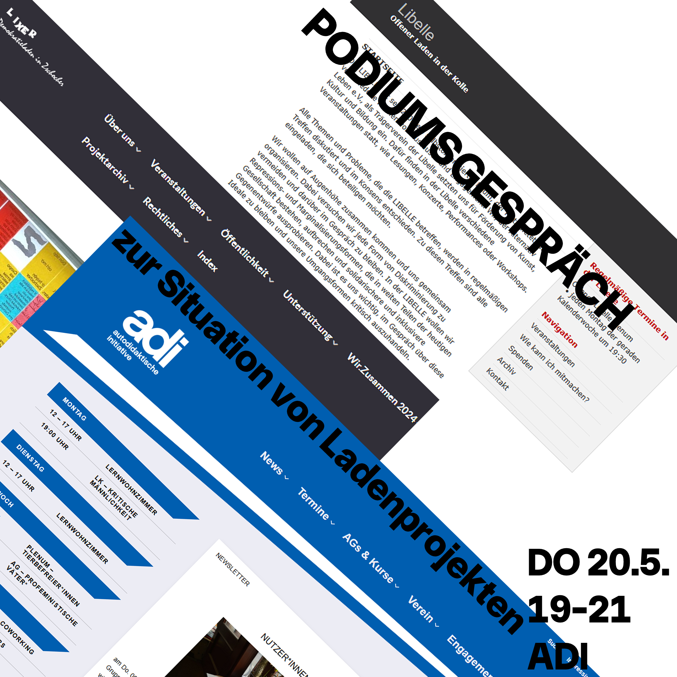 Zur Situation von Ladenprojekten - Podiumsgespräch und Diskussion