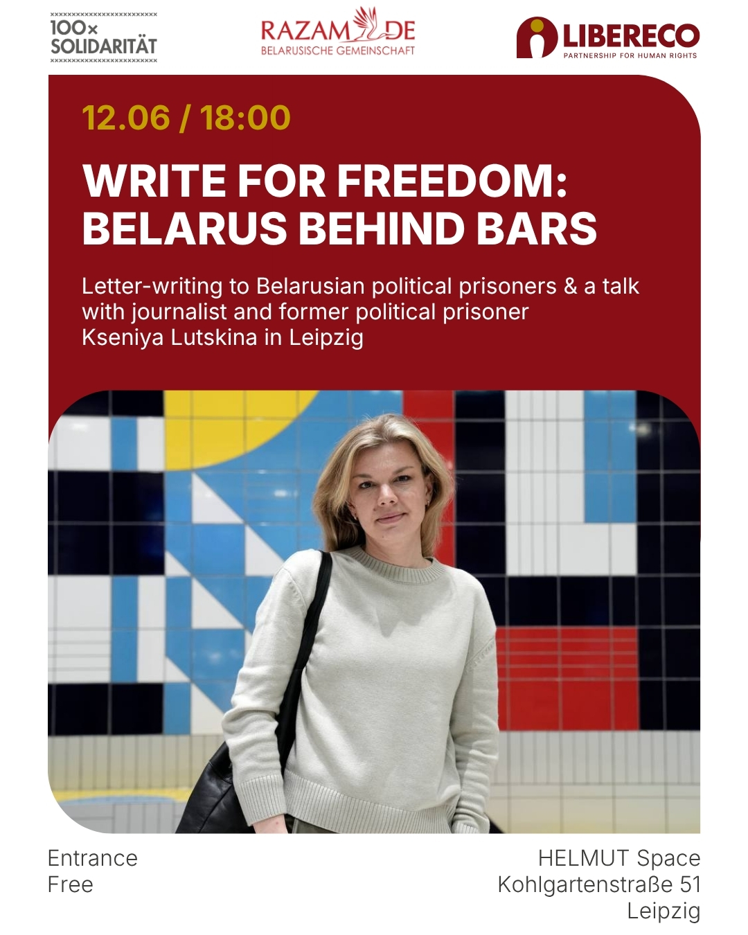 Solidaritätsabend für Pressefreiheit und politische Gefangene in Belarus