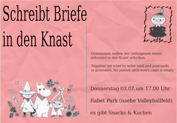 Briefe in den Knast - Write Mail to Prisoners!