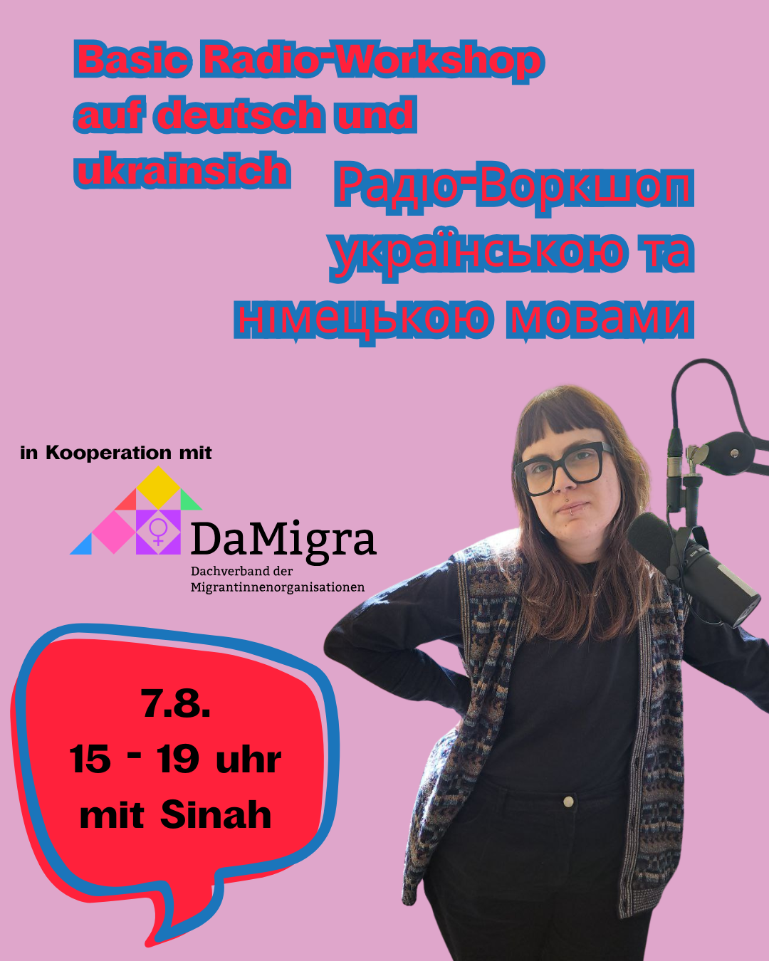 Basic Radio-Workshop auf deutsch und ukrainsich (für FLINTA)// Радіо-Воркшоп українською та німецькою мовами
