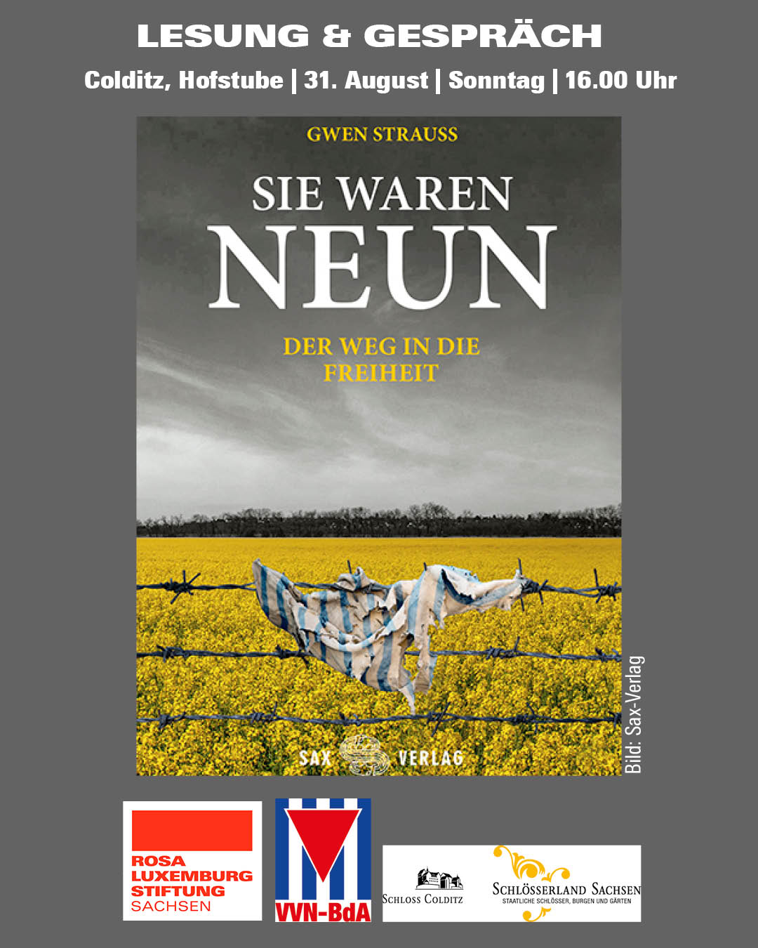 Lesung & Gespräch zum Buch "Sie waren NEUN. Der Weg in die Freiheit"