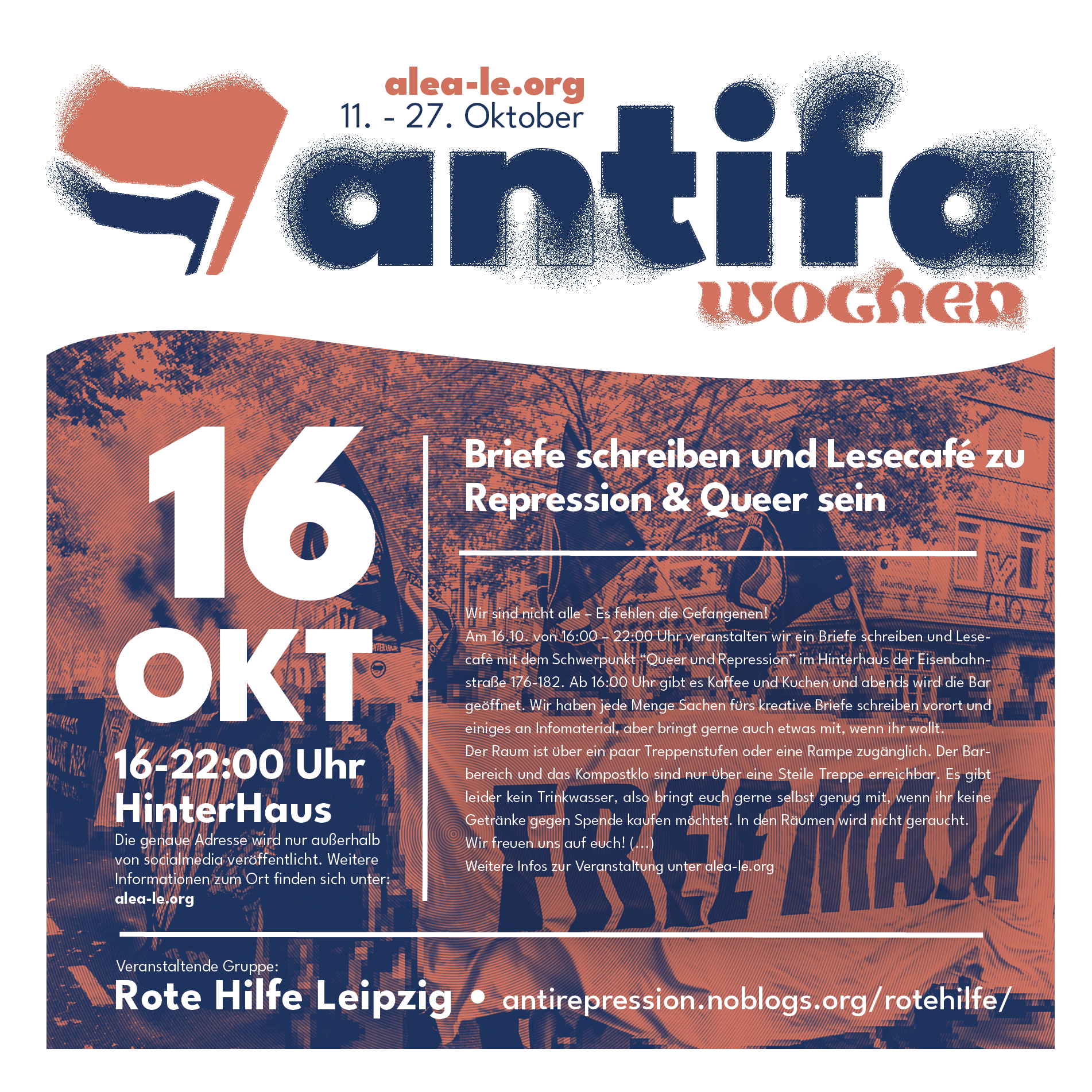 Briefe schreiben und Lesecafé zu Repression & Queer sein