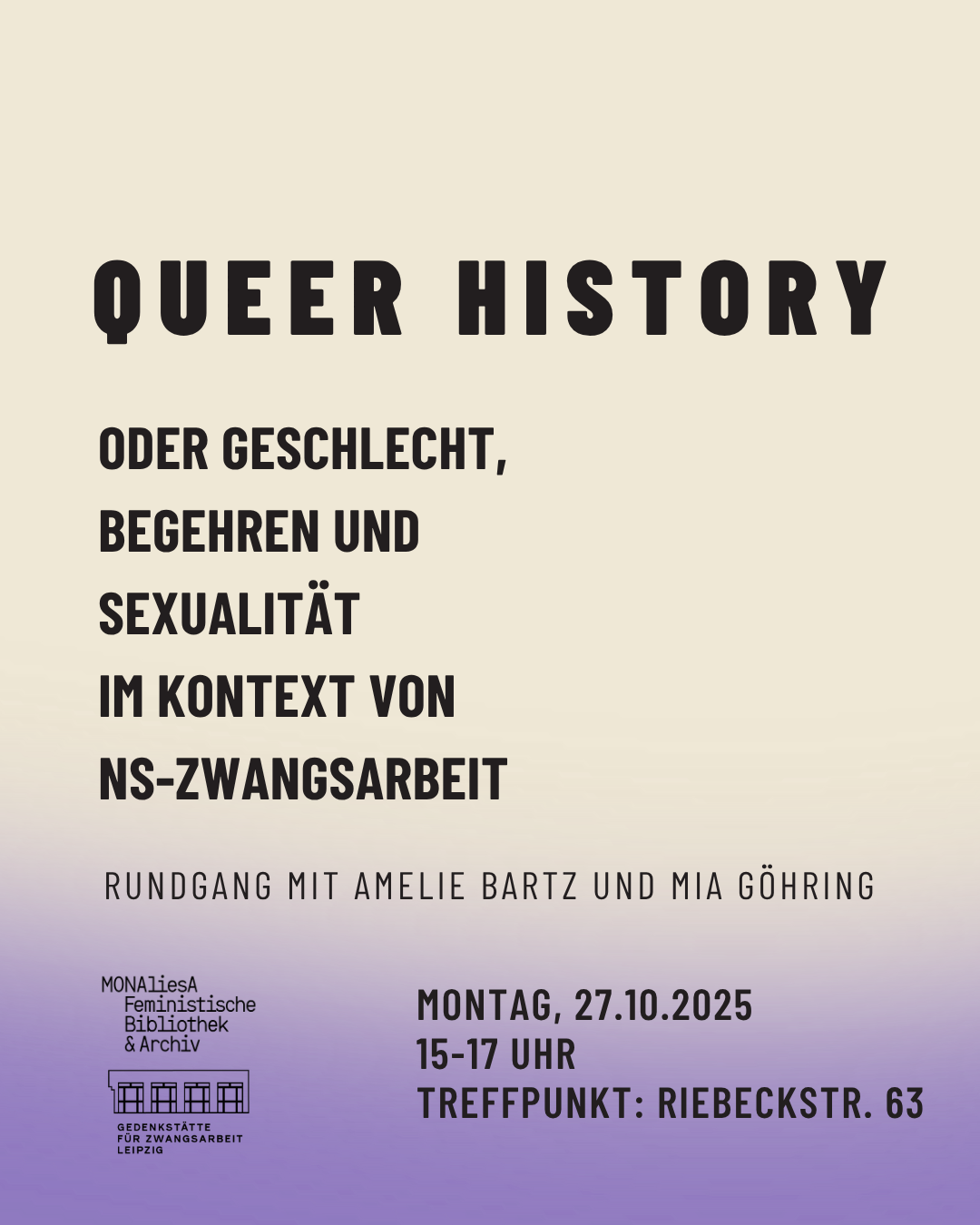 Rundgang: Queer History oder Geschlecht, Begehren und Sexualität im Kontext von NS-Zwangsarbeit
