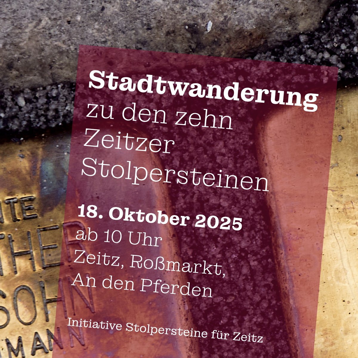 [Umland] Stadtwanderung zu den zehn Zeitzer Stolpersteinen