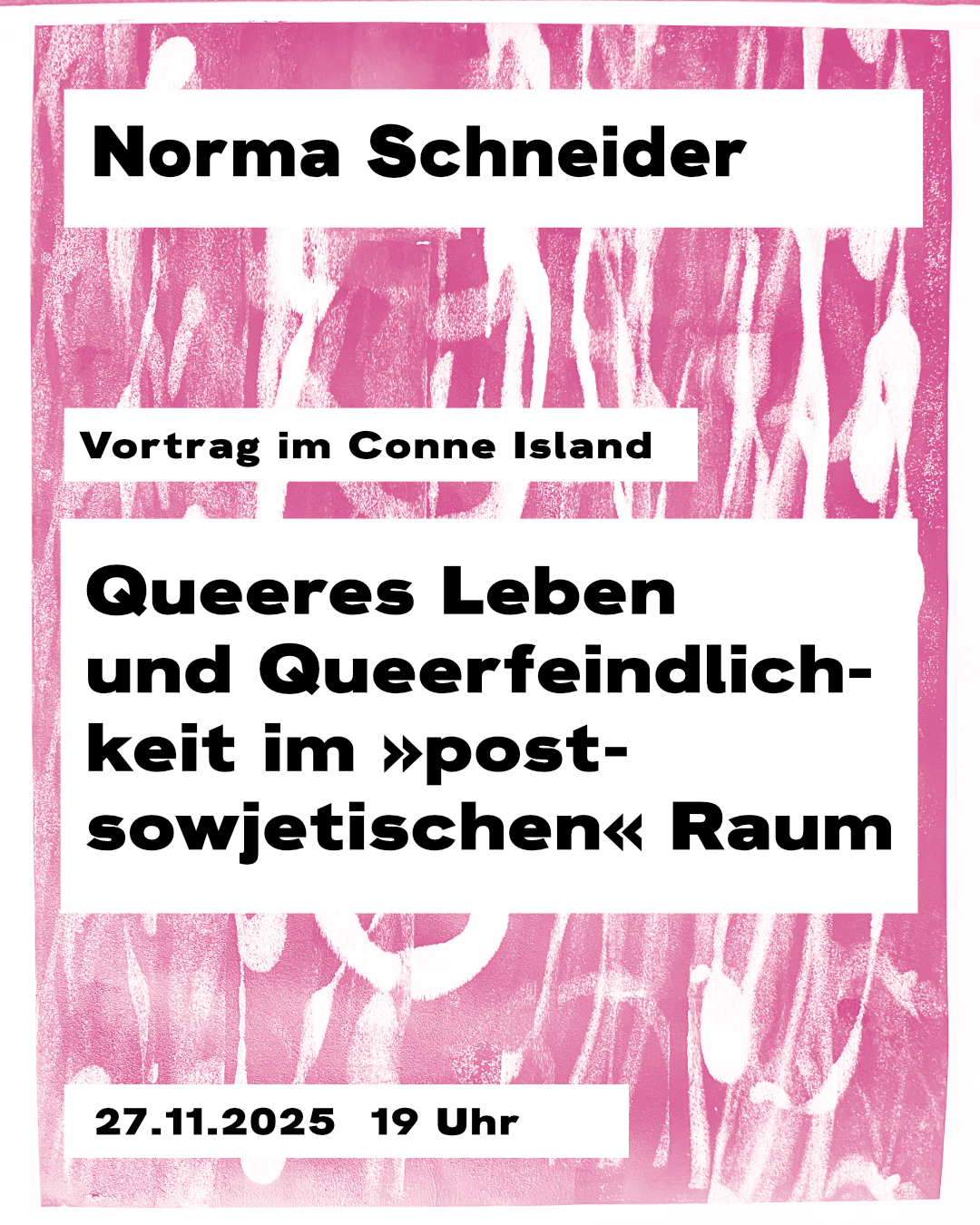QUEER POSTOST - Vortrag mit Norma Schneider