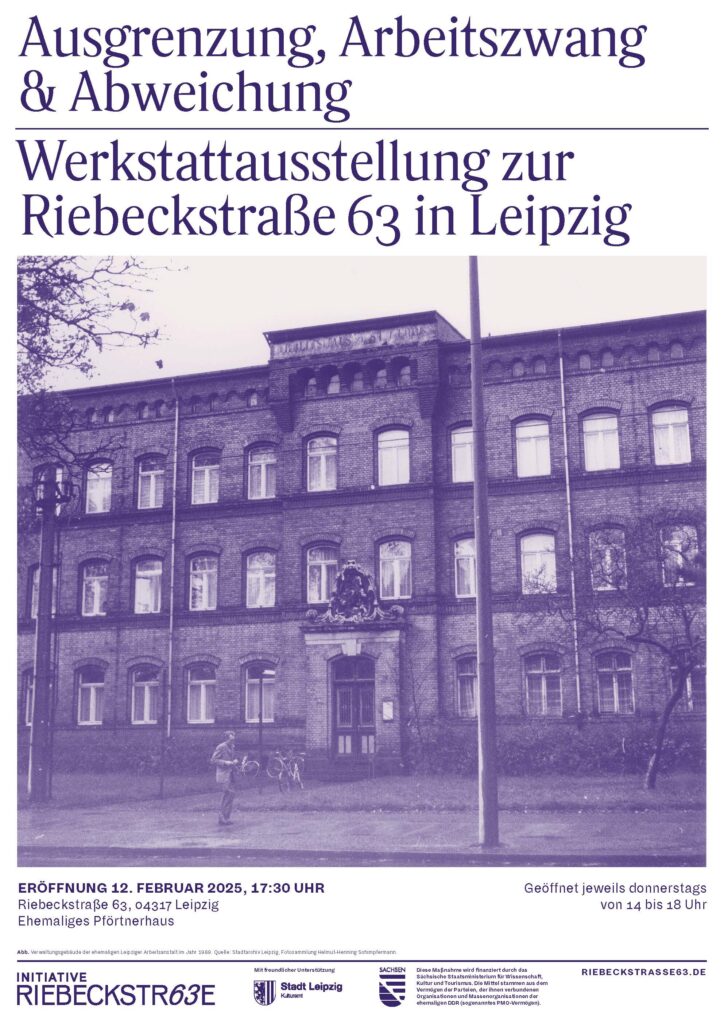 Werkstattausstellung zur Riebeckstraße 63 in Leipzig