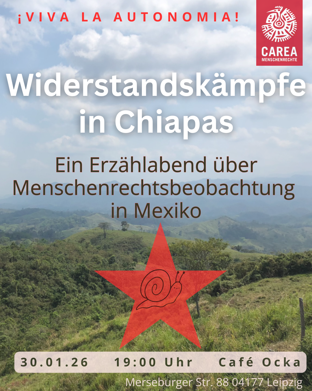 Widerstandskämpfe in Chiapas - ein Erzählabend über Menschenrechtsbeobachtung in Mexiko