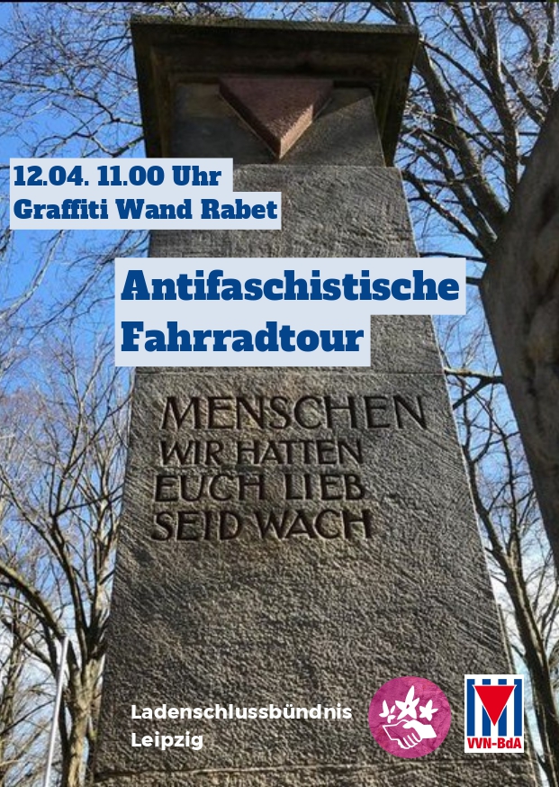 Antifaschistische Fahrradtour - in Erinnerung an die Todesmärsche aus Leipzig und das Massaker in Lindenthal