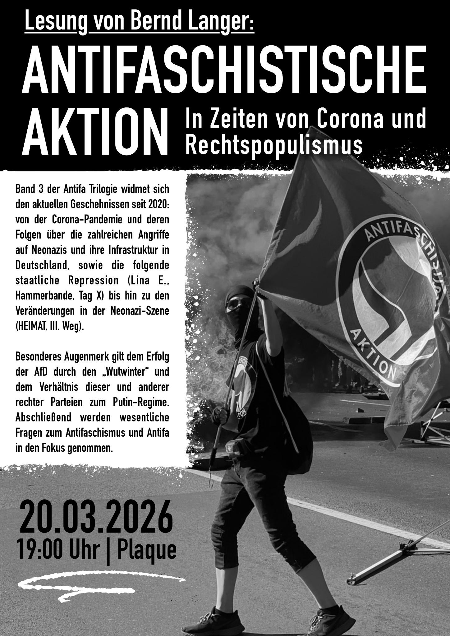Vortrag: Bernd Langer - Antifaschistische Aktion Band 3: In Zeiten von Corona und Rechtspopulismus