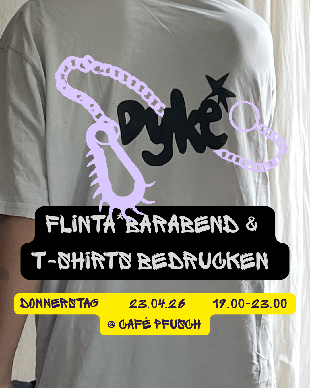 FLINTA*-Barabend & T-Shirts bedrucken