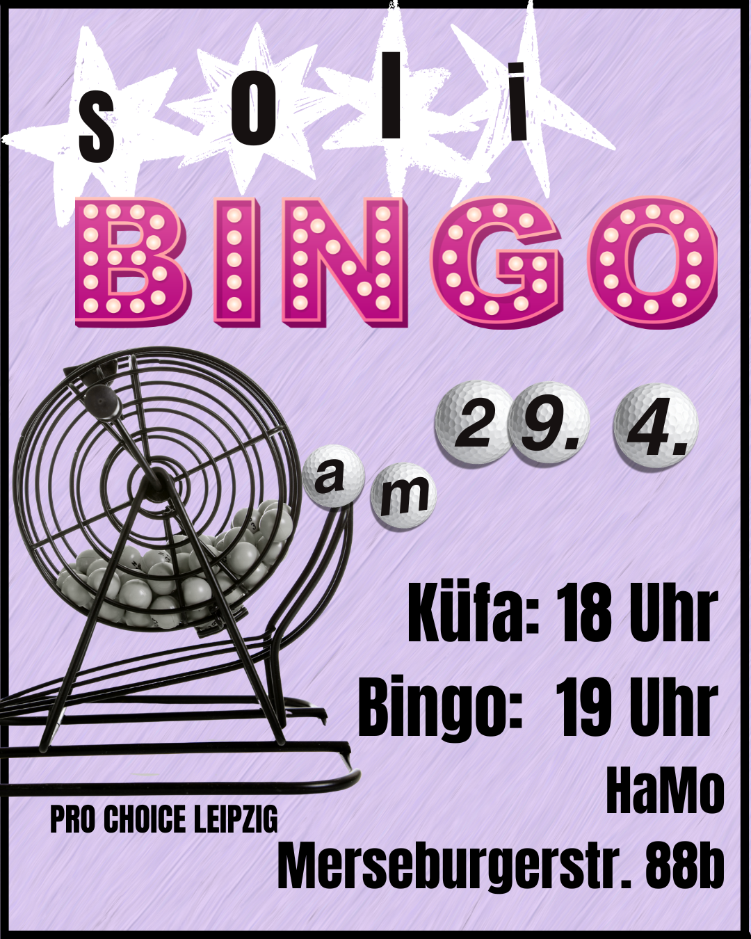 (k)eine ruhige Kugel - Soli-Bingoabend