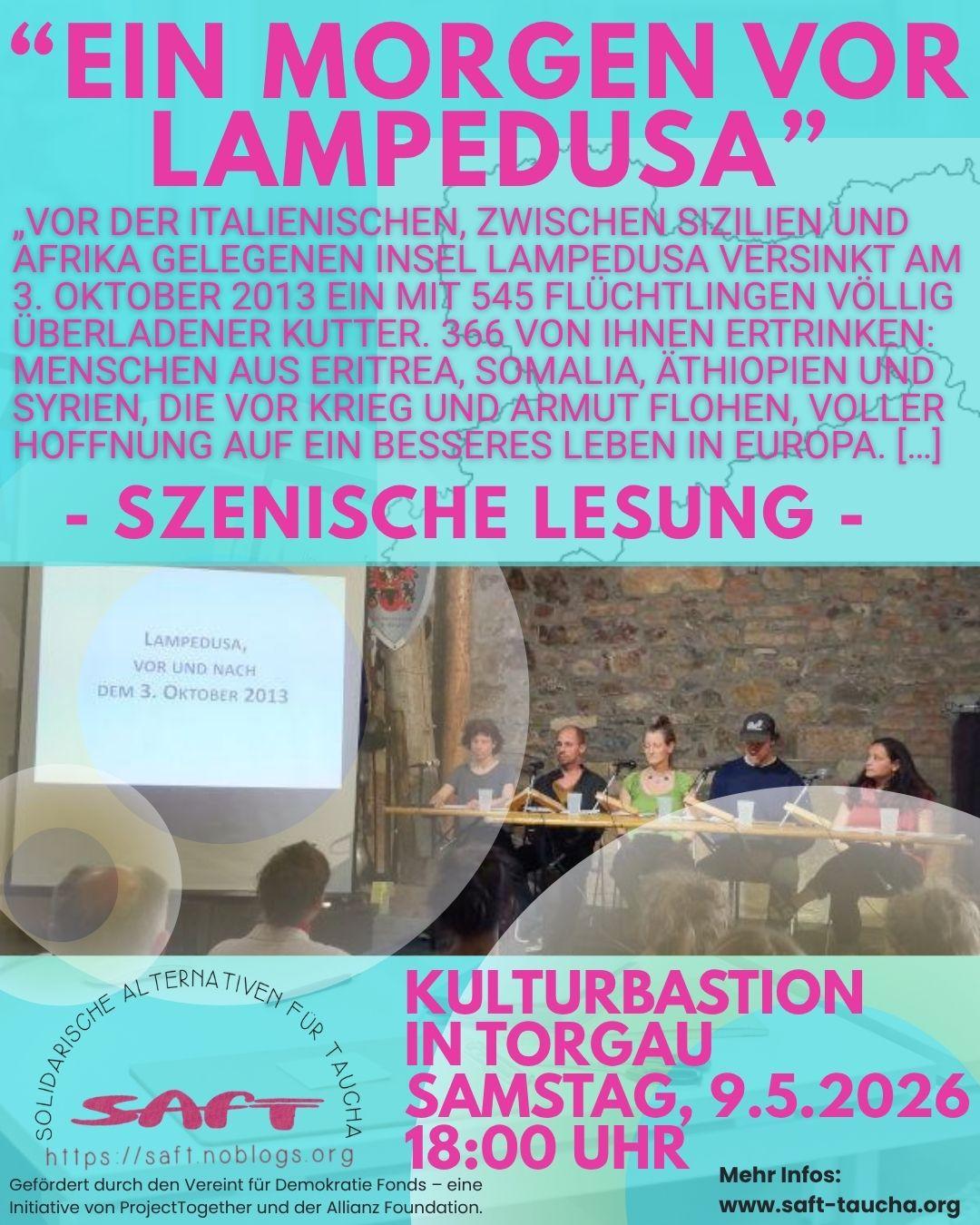 Szenische Lesung "Ein Morgen vor Lampedusa"