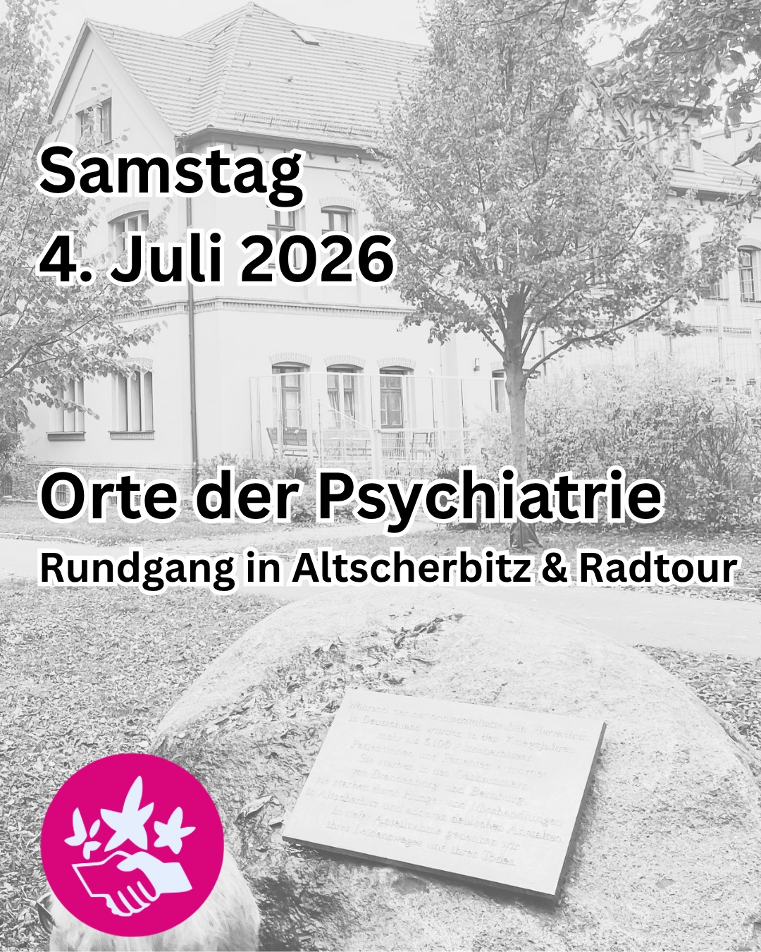 Orte der Psychiatrie. Rundgang in Altscherbitz & Radtour