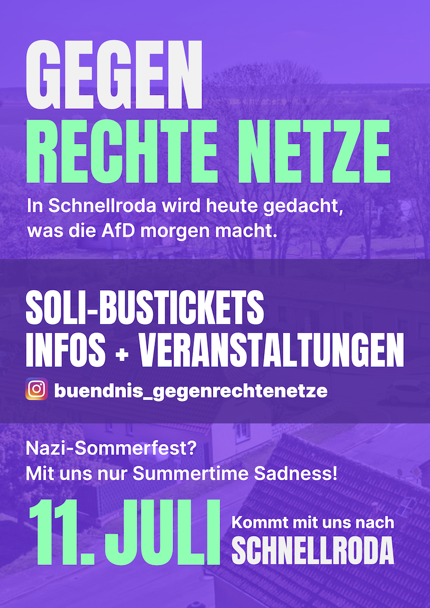 Aufruf gegen Nazi-Sommerfest der “Neuen Rechten” in Schnellroda !