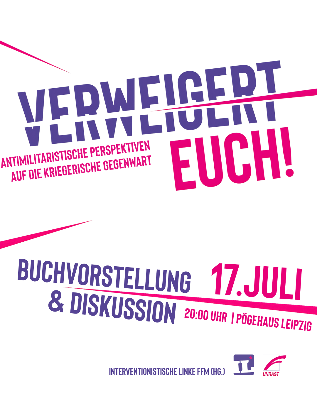 "Verweigert Euch!" Buchdiskussion zu Krieg und antimilitaristischer Praxis