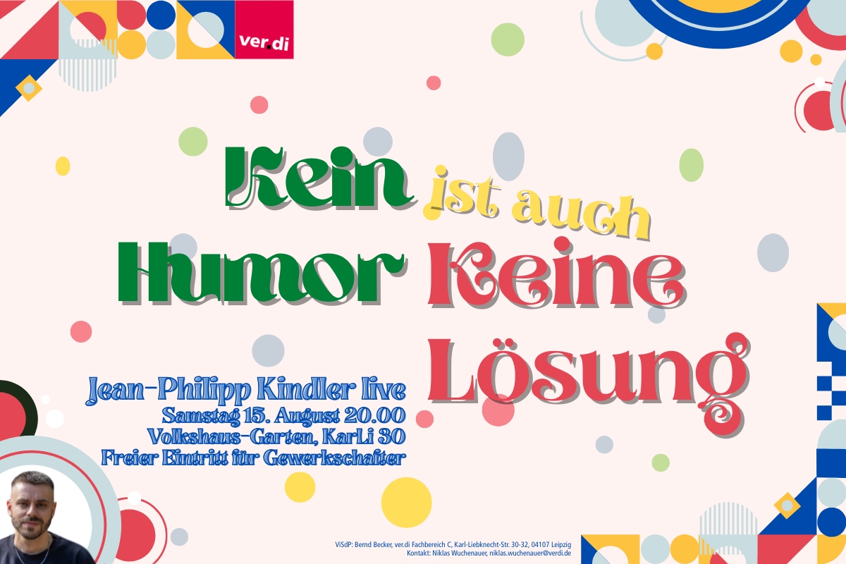 Abendveranstaltung "Kein Humor ist auch keine Lösung" Jean-Philippe Kindler