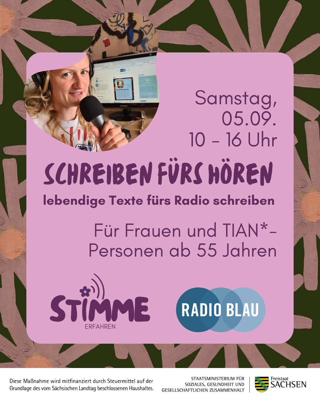 Schreiben fürs Hören - lebendige Texte fürs Radio schreiben mit Kit (für Frauen und TIAN*-Personen ab 55Jahren)