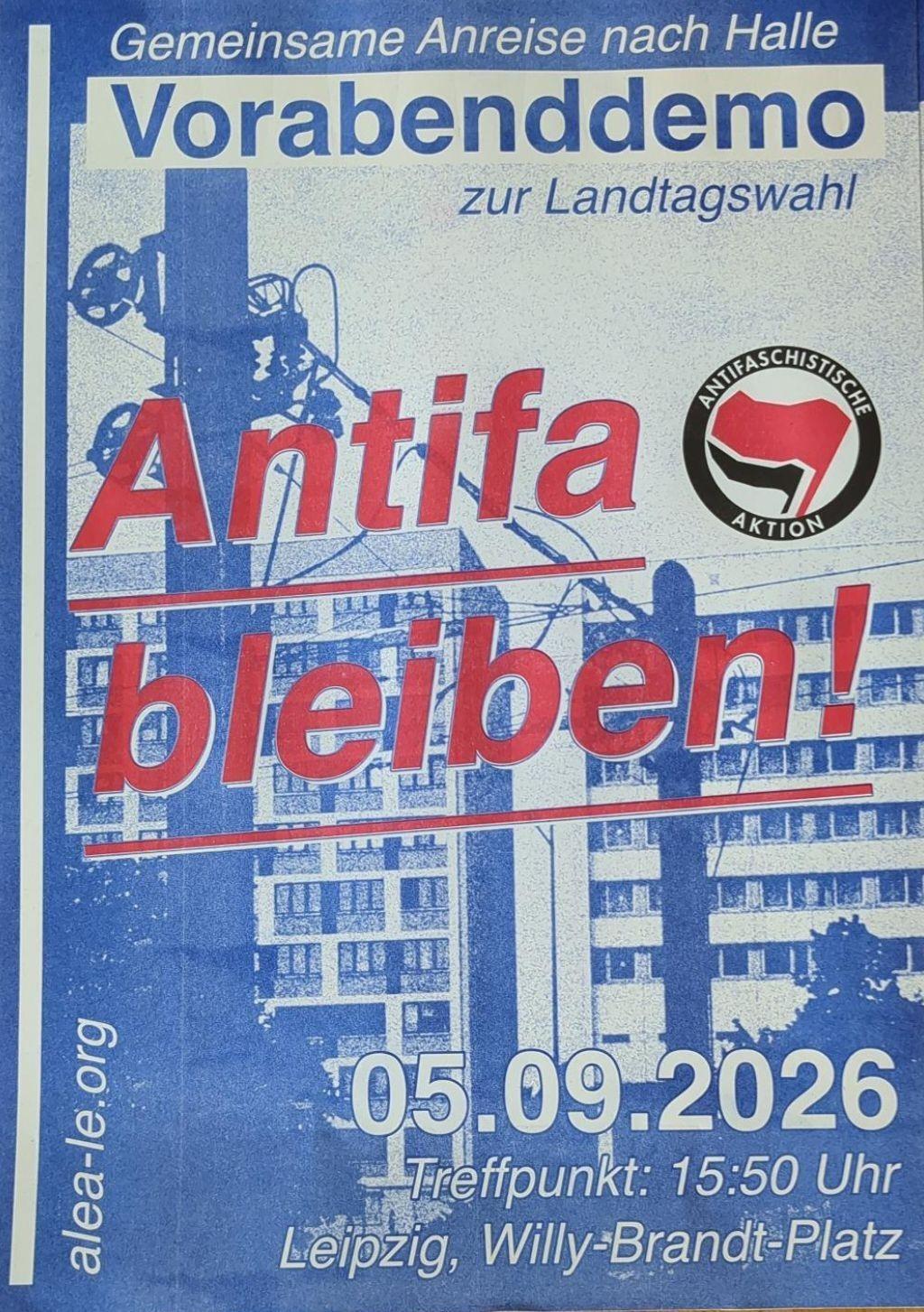 Gemeinsame Zuganreise nach Halle • Auf zur Antifa-Demo am Vorabend der Wahl in LSA