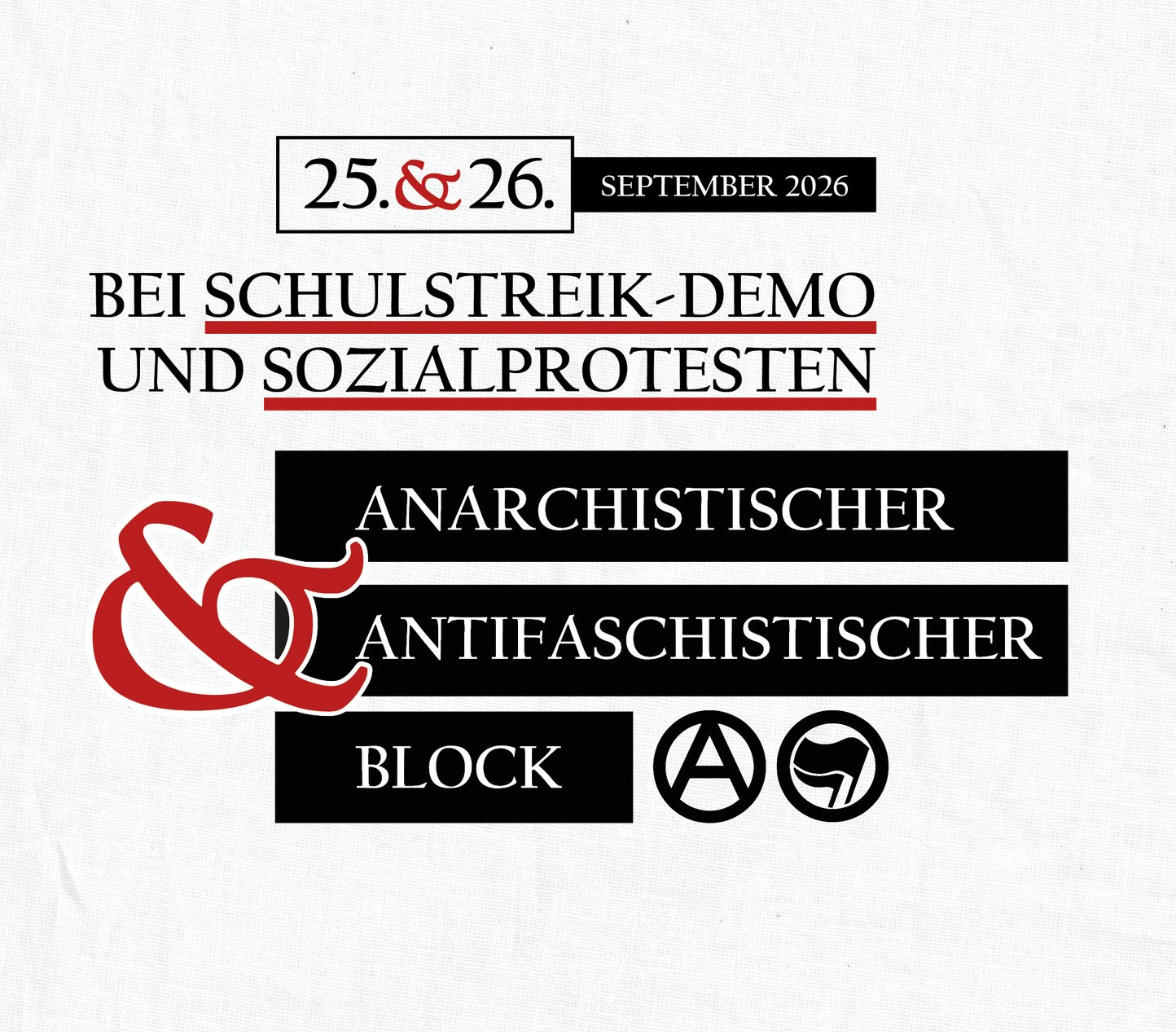 Anarchistischer & antifaschistischer Block bei den Sozialprotesten