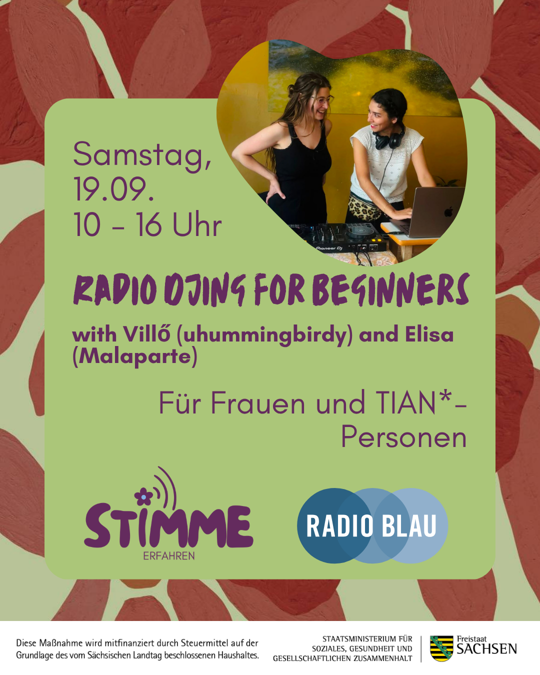 Workshop: Radio Djing for beginners (For Woman and TIAN*-People)