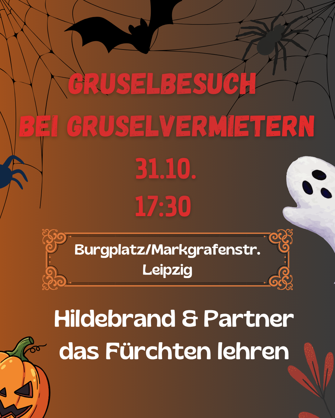 Gruselbesuch bei Gruselvermietern - Kundgebung an Halloween