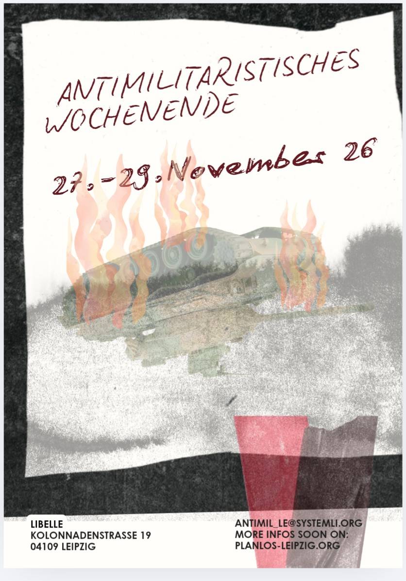 Save the Date: 27.-29.11. Antimilitaristisches Wochenende in Leipzig